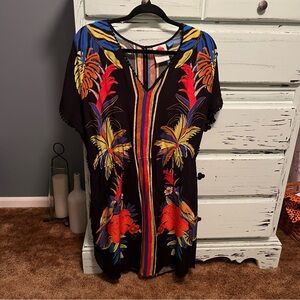 FarmRio Multicolor Tropical Dress, size Large.